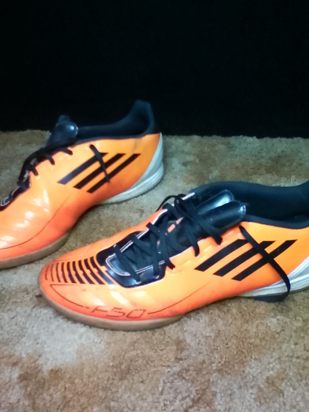 adidas Men's Orange and Black Indoor Shoes Adipreng Size 10 1/2